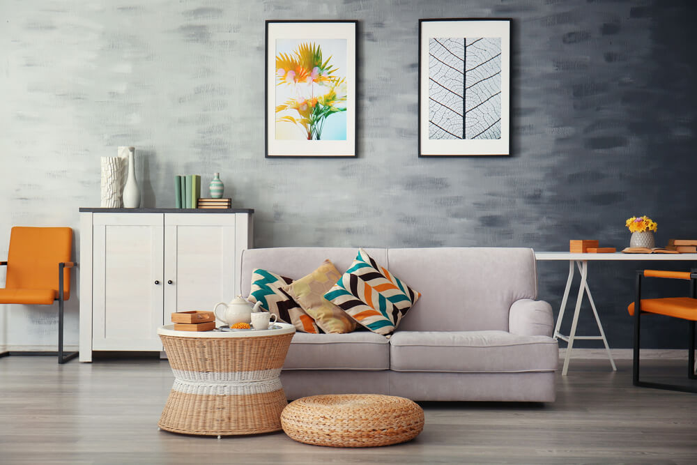 sofa szara nowoczesna